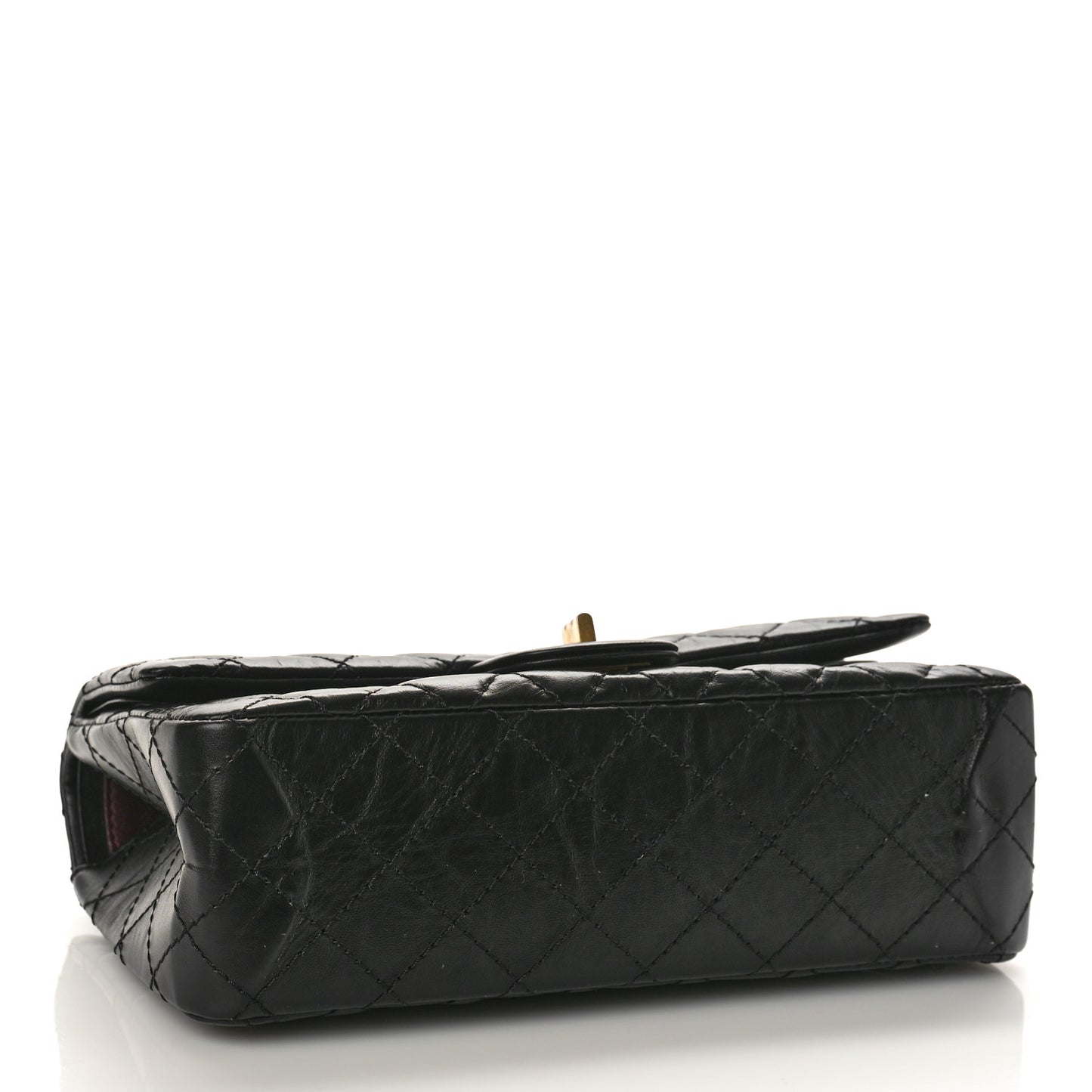 Aged Calfskin Quilted 2.55 Reissue 225 Flap Black