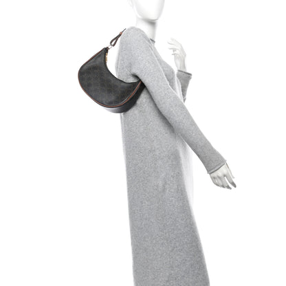 Celine Triomphe Canvas Calfskin Ava Shoulder Bag Tan 2 of 11