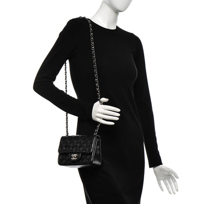 Chanel Lambskin Quilted Mini Square Flap Black 2 of 7