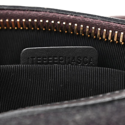 Burberry Prorsum Jacquard Tweed Medium Barrel Bag Dark Brown 8 of 10