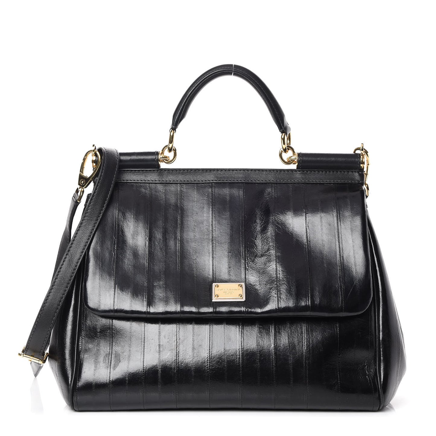 Eel Large Miss Sicily Satchel Black