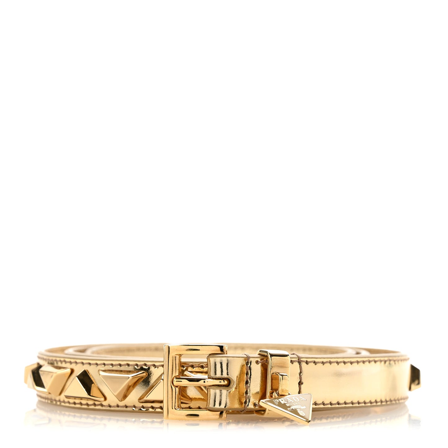 Spazzolato Borchie Triangle Belt 85/34 Platino