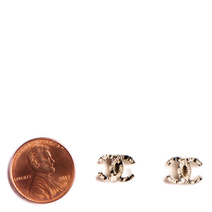 Chanel Graffiti CC Earrings Gold 2 of 5