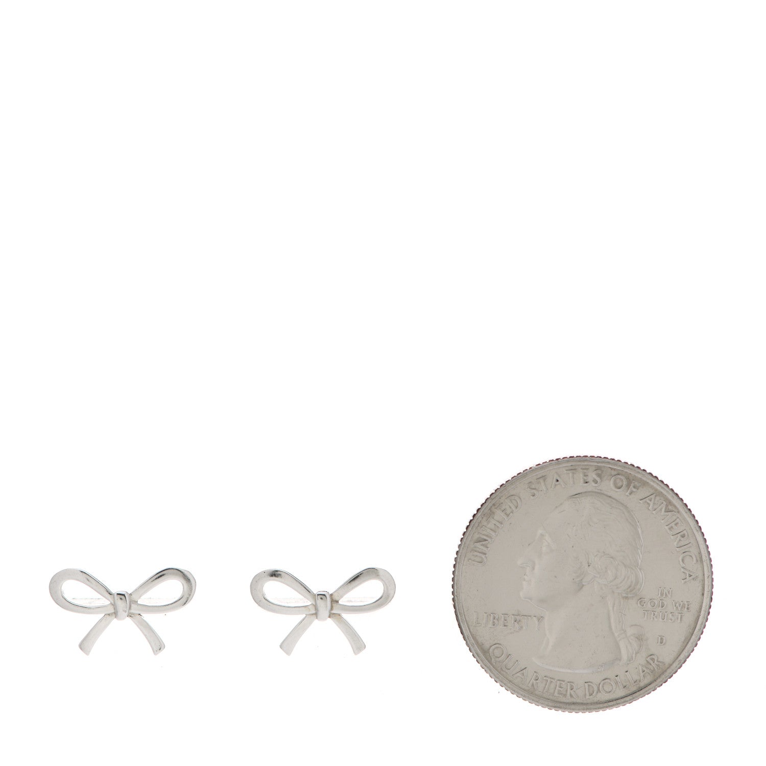Tiffany Sterling Silver Bow Earrings 2 of 5