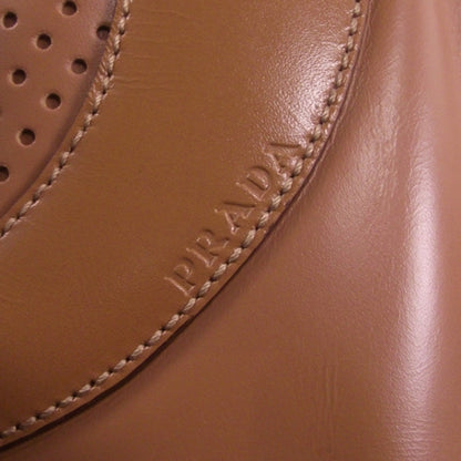 Prada Leather Perforated Bowling Bag Brown 11 of 11