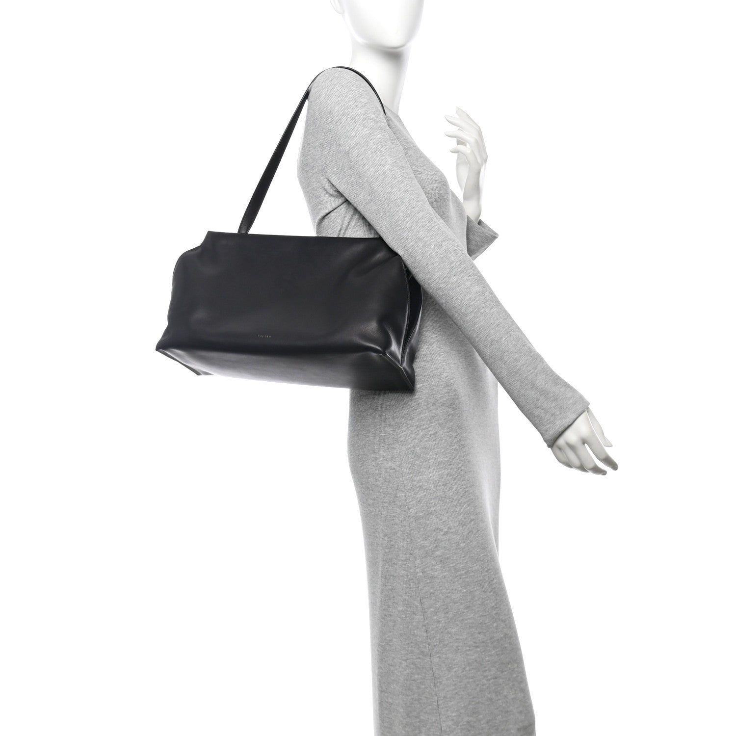 The Row Saddle Calfskin Sienna Shoulder Bag Black 2 of 9