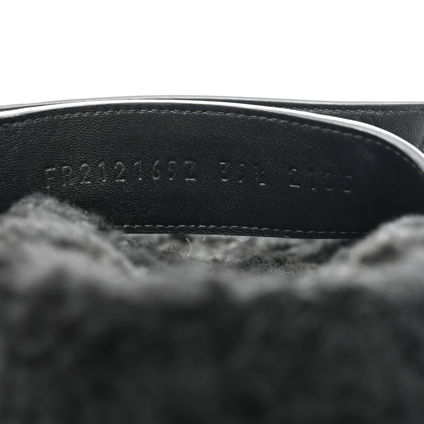 Calfskin Woolskin Womens Chypre Sandals 39.5 Black