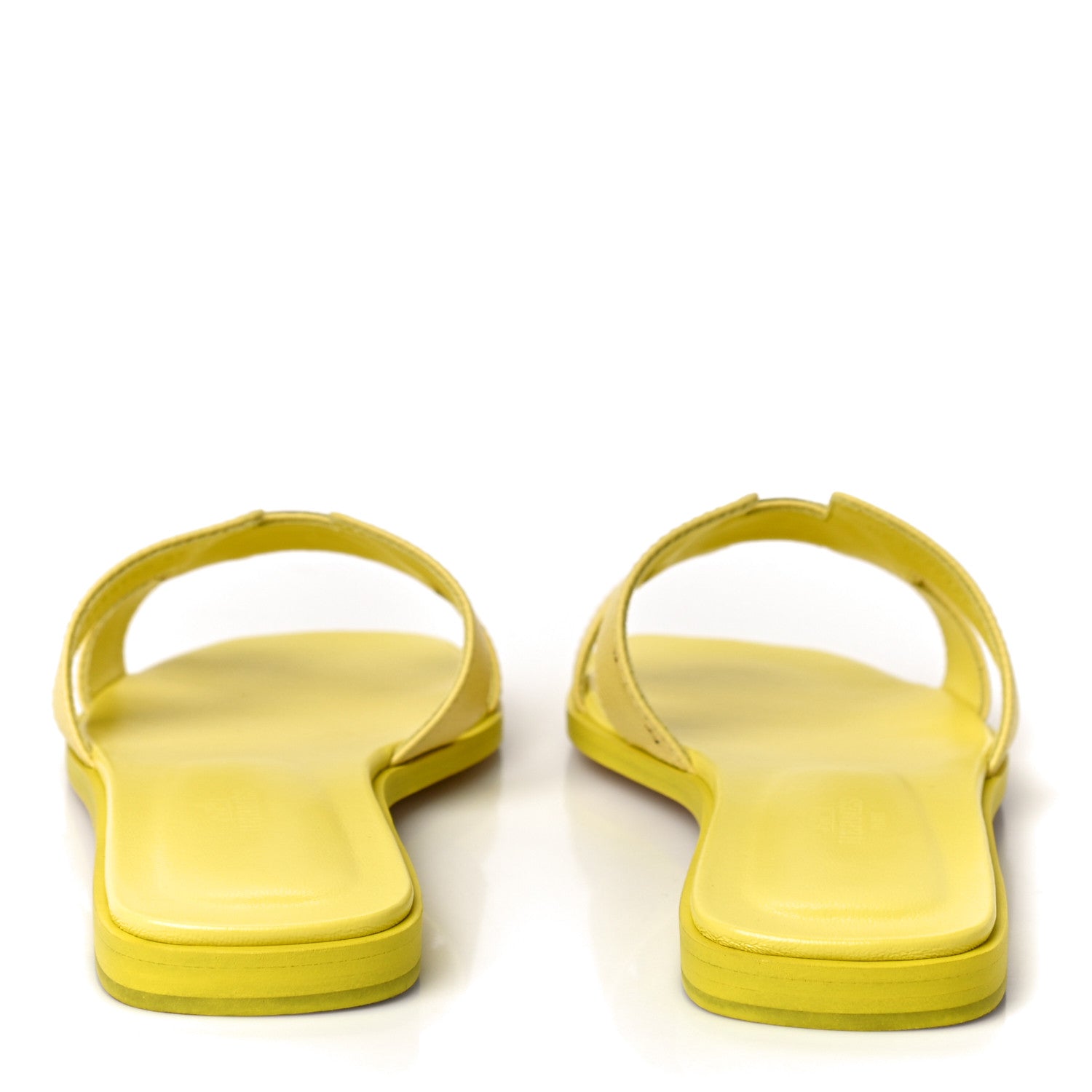Hermes Epsom Oran Sandals 37.5 Jaune Pollen 6 of 10