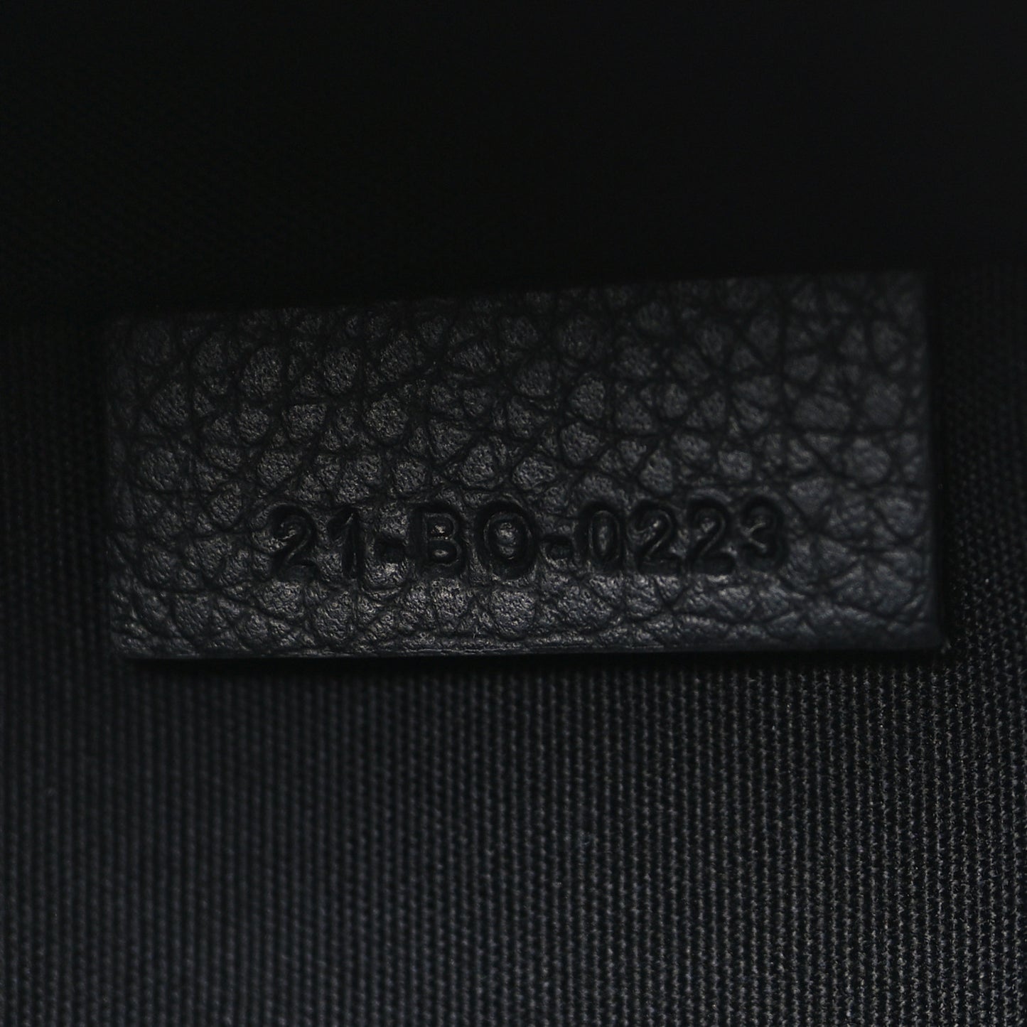 Grained Calfskin Oblique Scarab Sling Bag Blue Black
