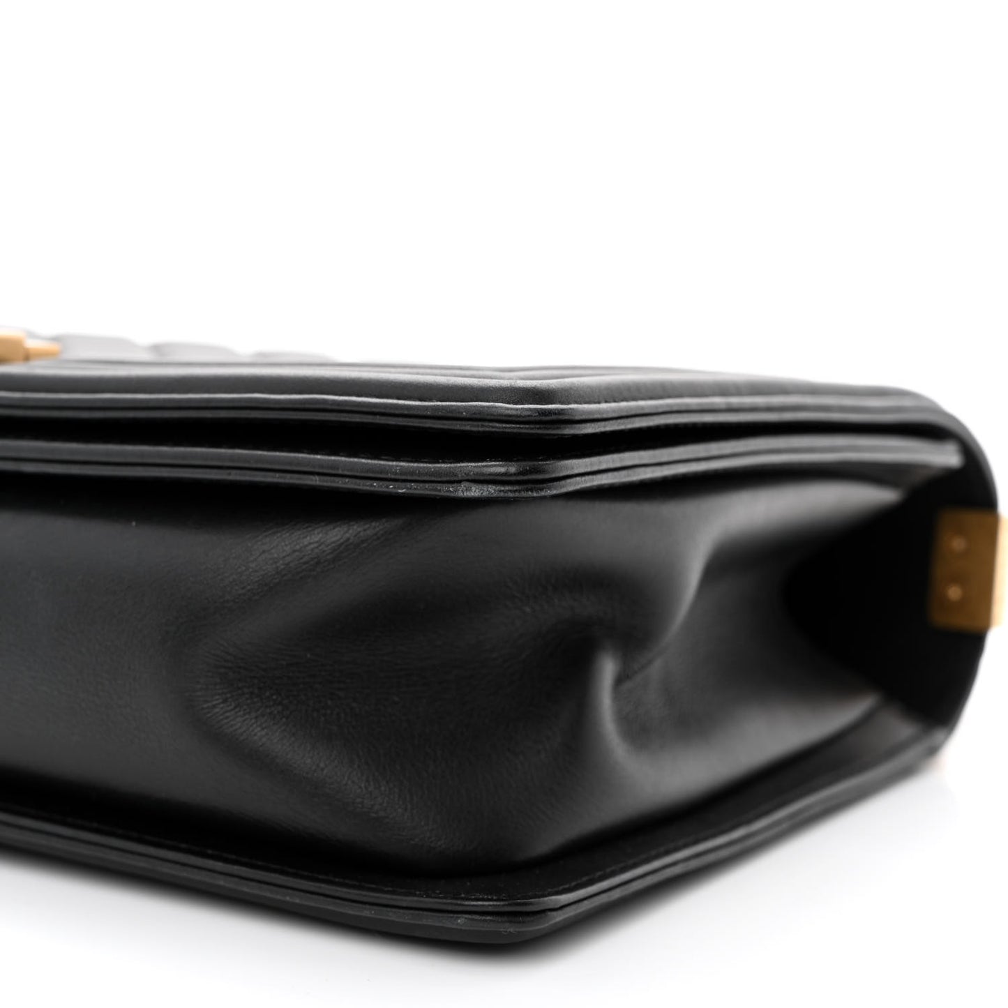 Calfskin Quilted New Medium Boy Flap Black