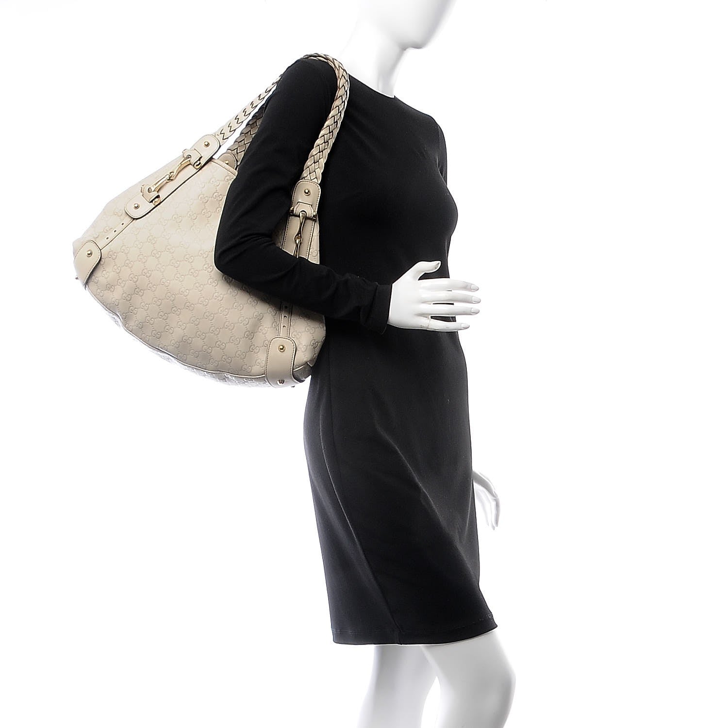 Gucci Guccissima Medium Pelham Shoulder Bag Off White 3 of 10