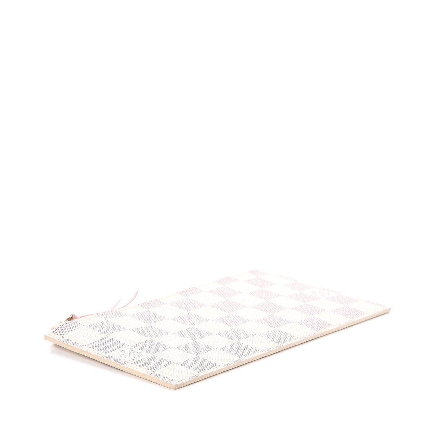 Damier Azur Felicie Chain Wallet Zippered Insert Rose Ballerine