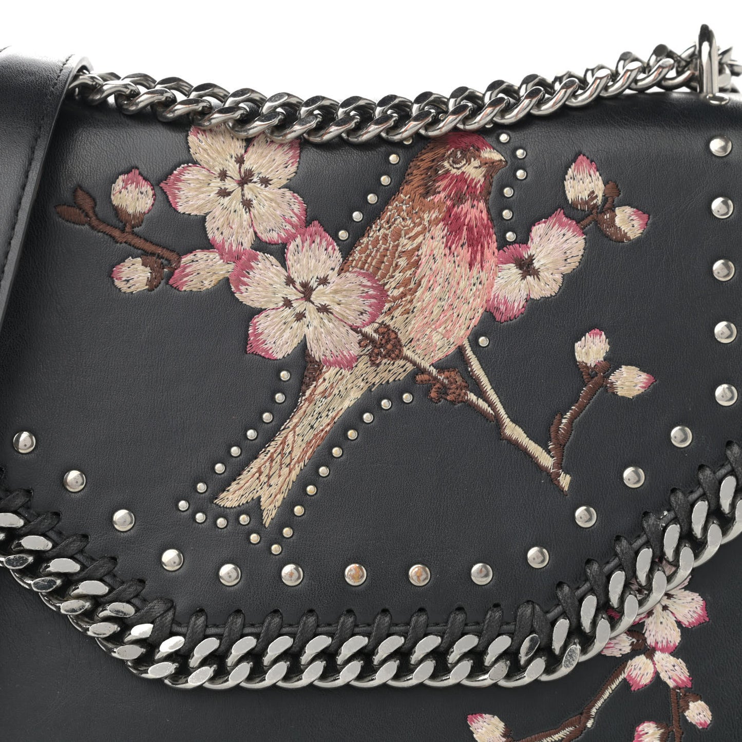 Eco Alter Nappa Medium Falabella Box Bird Shoulder Bag Black
