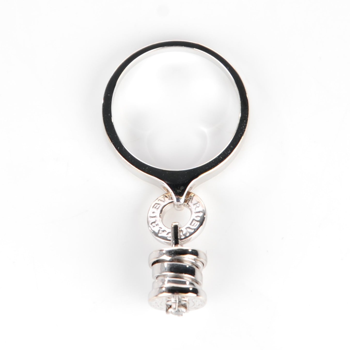 18K White Gold Diamond B.Zero1 Charm Ring 54 6.75