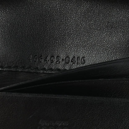 Gucci Calfskin Matelasse GG Marmont Card Case Wallet Black 7 of 9