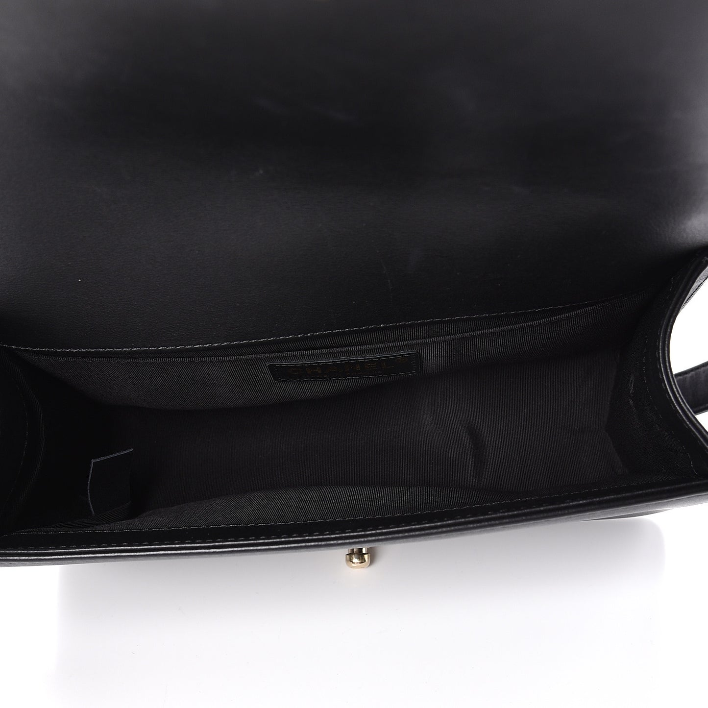 Lambskin Cotton Woven Medium Boy Flap Black