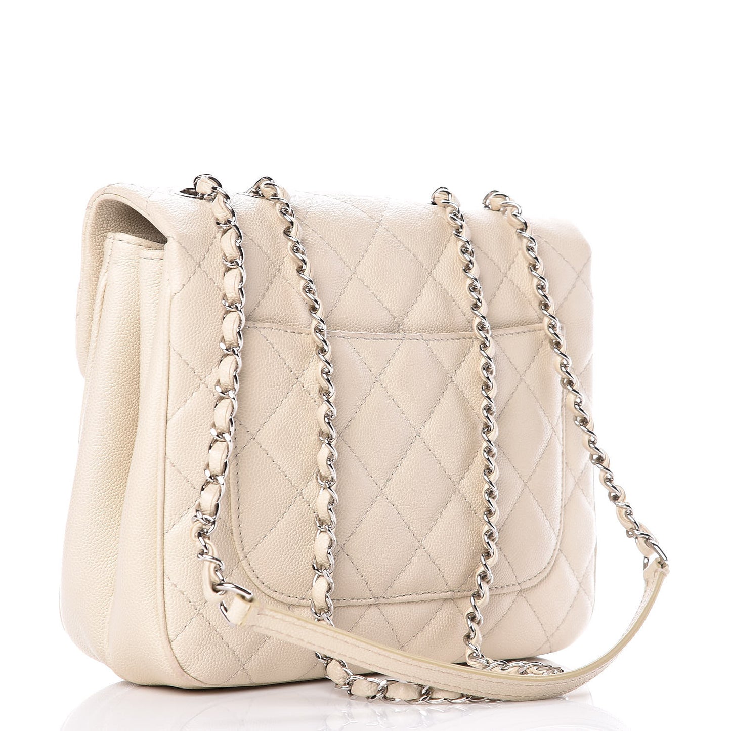 Caviar Quilted Medium Urban Companion Flap White