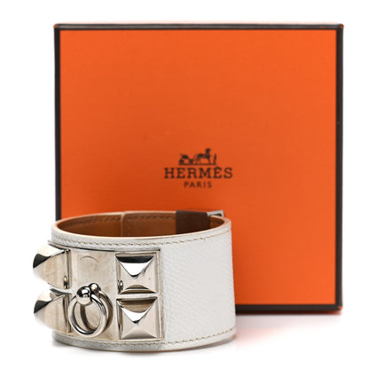 Hermes Epsom Collier de Chien CDC Bracelet S White 7 of 7