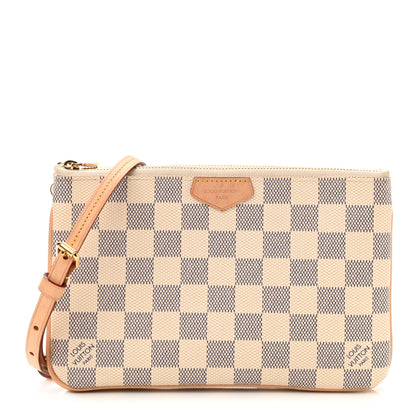 Louis Vuitton Damier Azur Double Zip Pochette 1 of 8