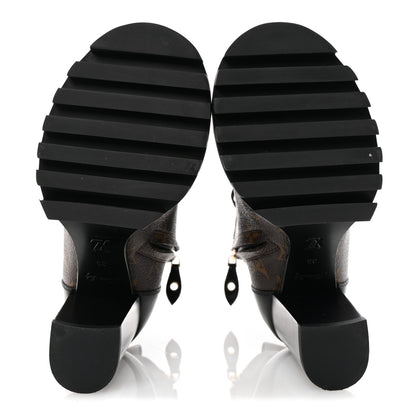 Louis Vuitton Patent Calfskin Monogram Star Trail Ankle Boots 35 Black 6 of 8