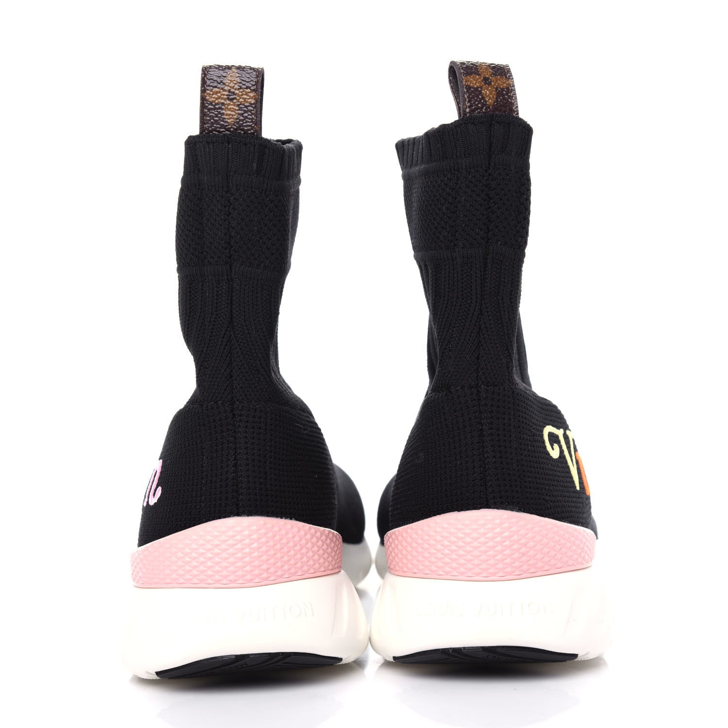 Louis Vuitton Stretch Fabric Aftergame Wave Sneaker Boots 37 Black 7 of 10