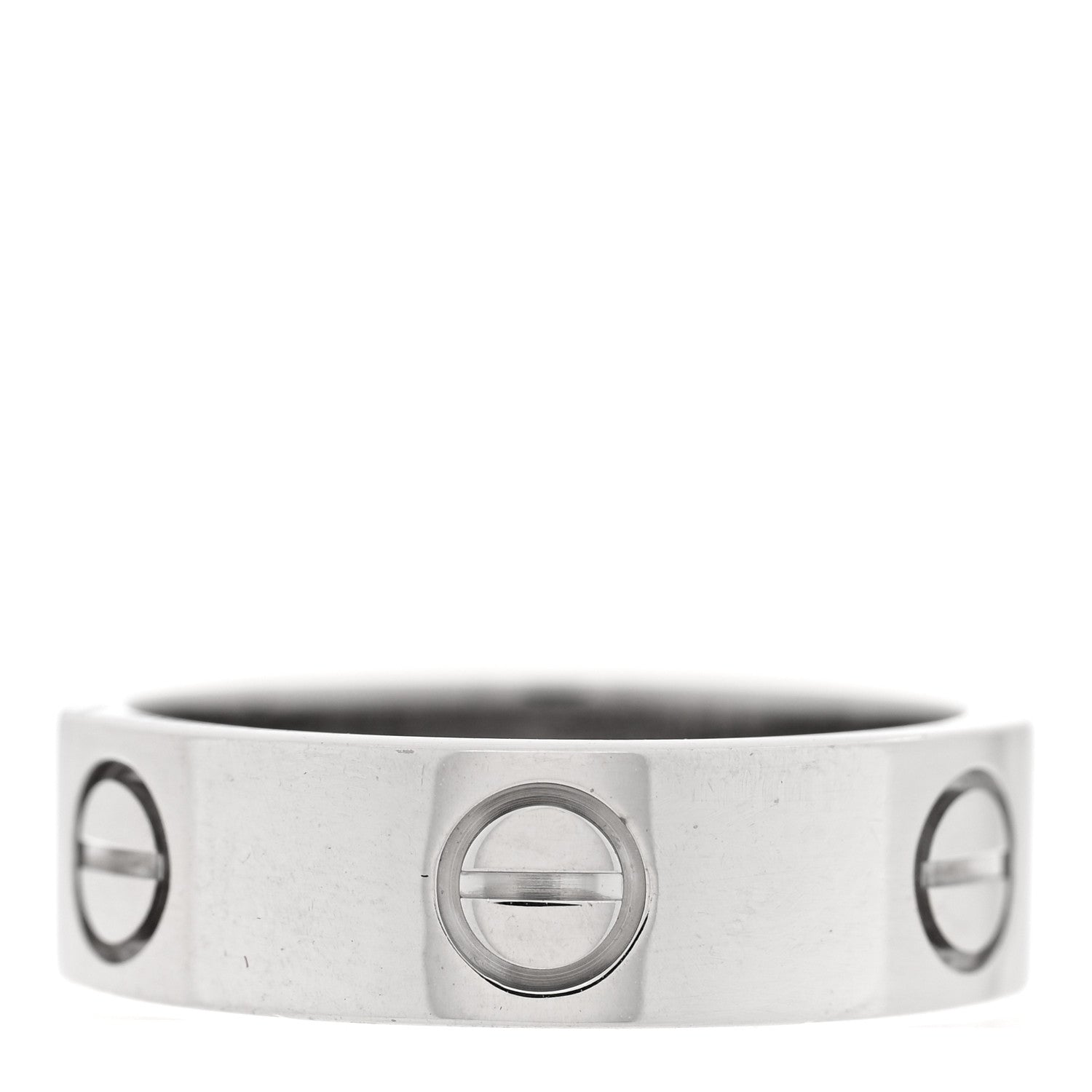 Cartier 18K White Gold 5.5mm LOVE Ring 51 5.75 3 of 4