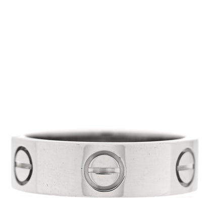 Cartier 18K White Gold 5.5mm LOVE Ring 51 5.75 3 of 4