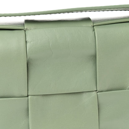 Bottega Veneta Paper Calfskin Maxi Intreccio Cassette Crossbody Bag Sage 12 of 12