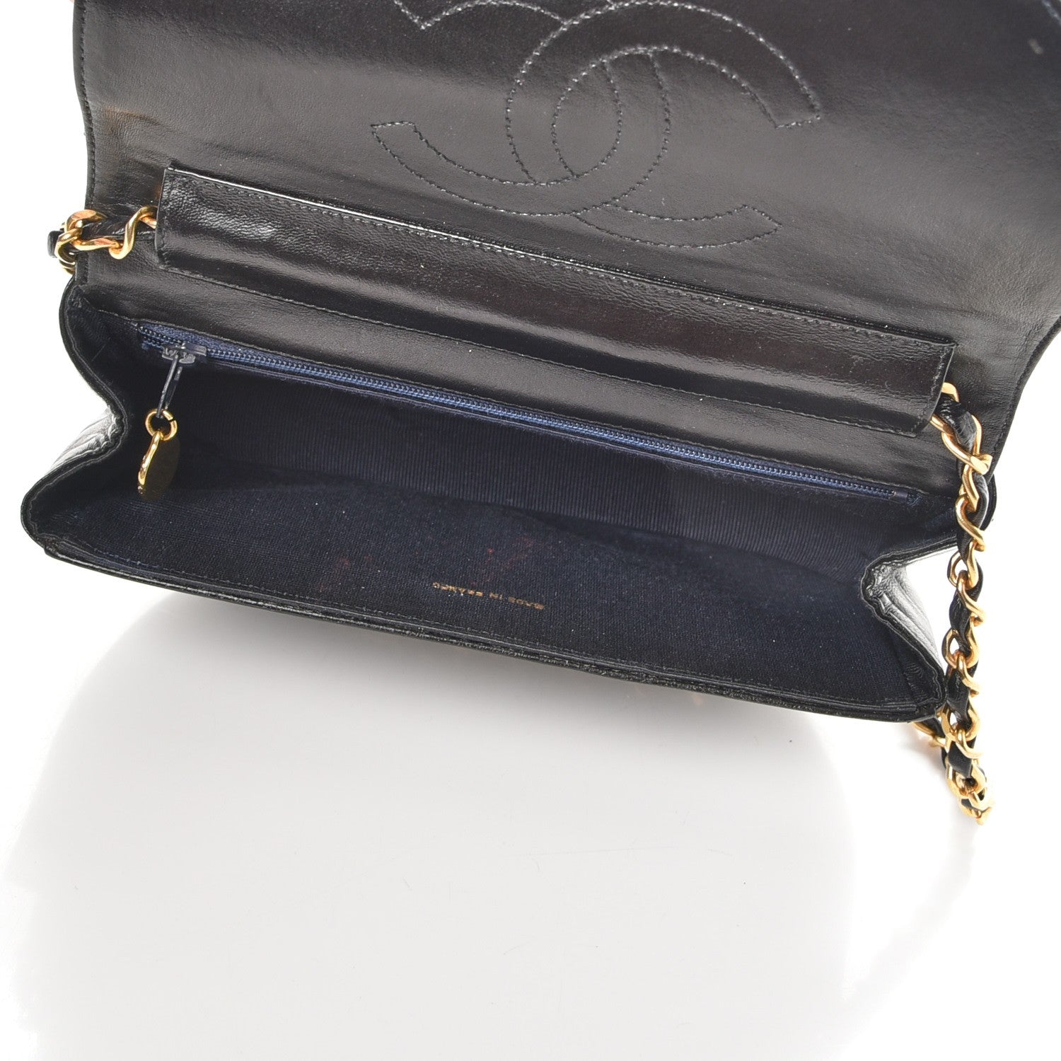 Chanel Lambskin Ribbon Stitched Small Single Flap Black 5 of 8