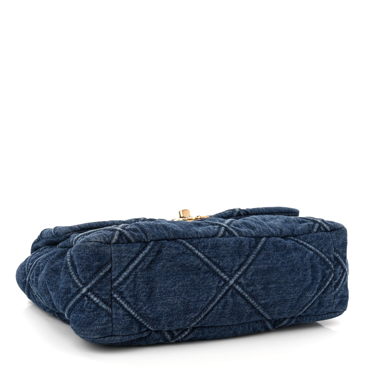 Chanel Denim Quilted Large Chanel 19 Flap Blue 4 of 10