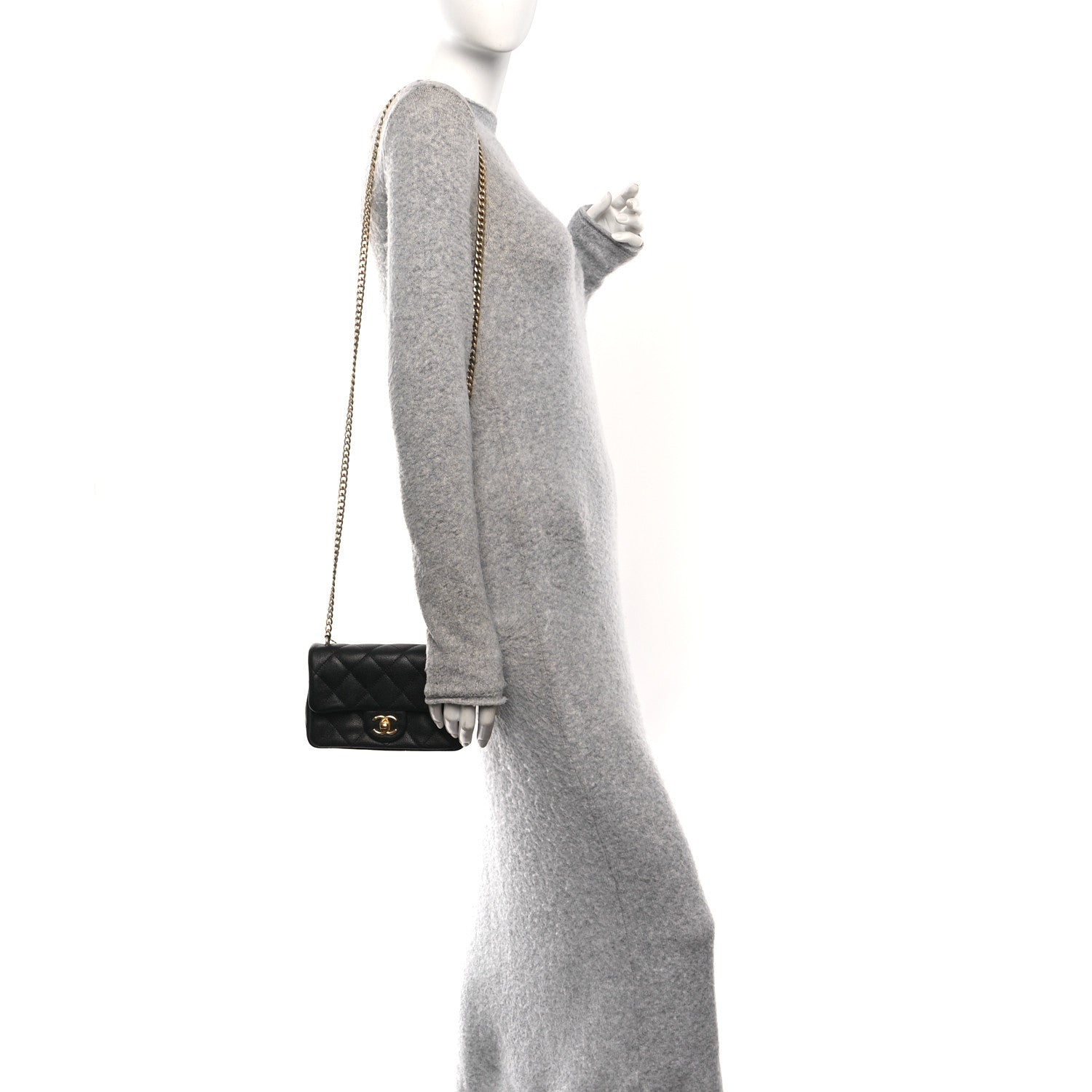 Chanel Caviar Quilted Mini Sweetheart Rectangular Flap Black 2 of 12