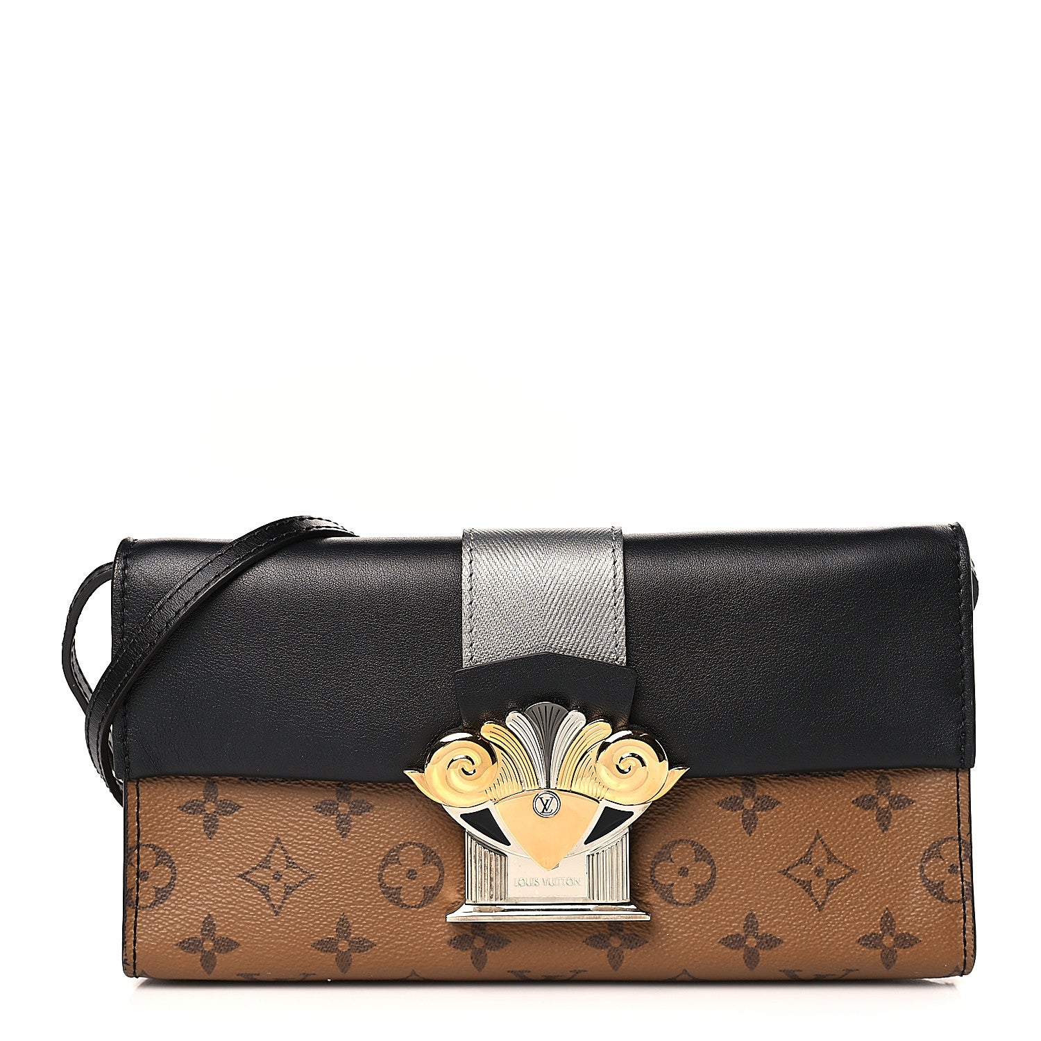 Louis Vuitton Calfskin Reverse Monogram Column Clutch 1 of 8