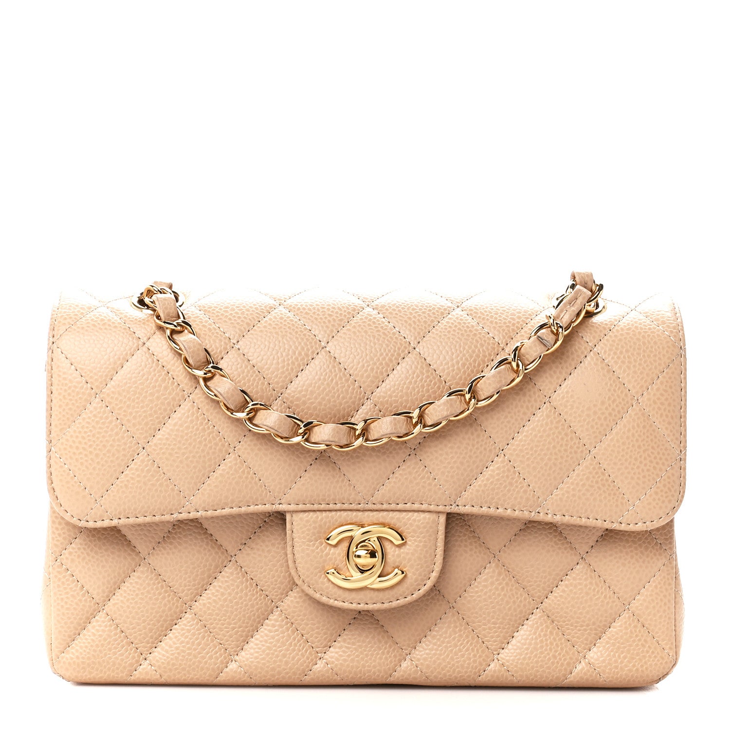 Chanel Caviar Quilted Small Double Flap Beige 1 of 13