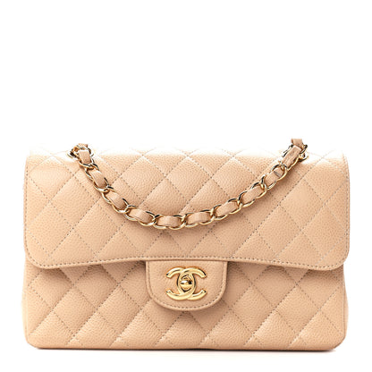 Chanel Caviar Quilted Small Double Flap Beige 1 of 13
