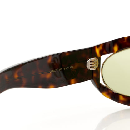 Gucci Oval Sunglasses GG0233S Tortoiseshell Avana Green 5 of 8