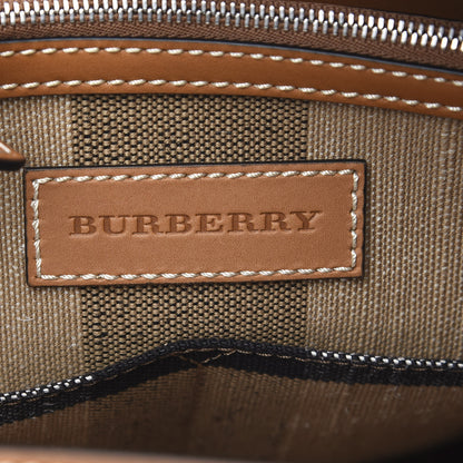 Burberry Canvas Mega Check Medium Ashby Hobo Saddle Brown 6 of 11