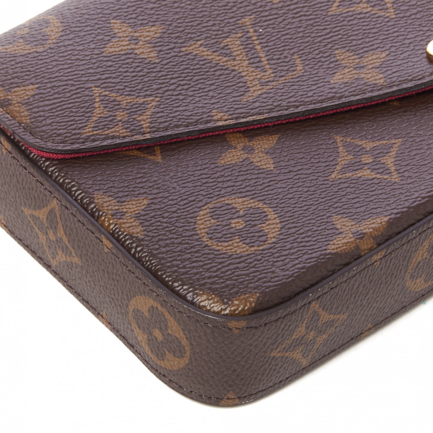 Monogram Pochette Felicie Chain Wallet Fuchsia
