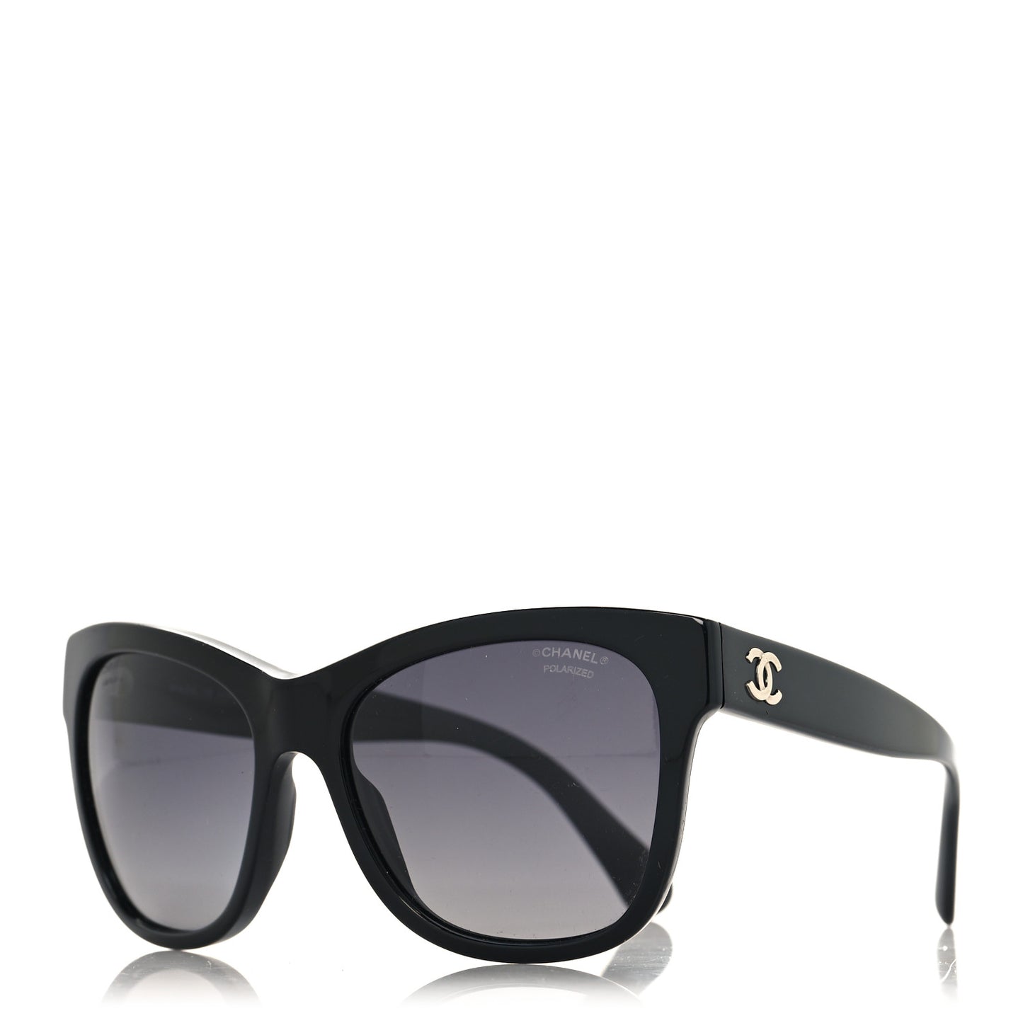 Acetate Polarized Square CC Sunglasses 5380 Black