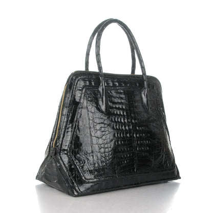 Nancy Gonzalez Crocodile Top Handle Tote Black 3 of 8