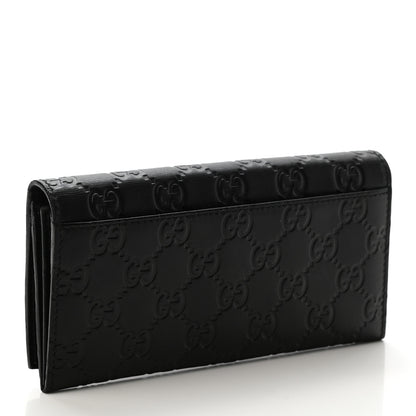 Gucci Guccissima Continental Flap Wallet Black 3 of 8