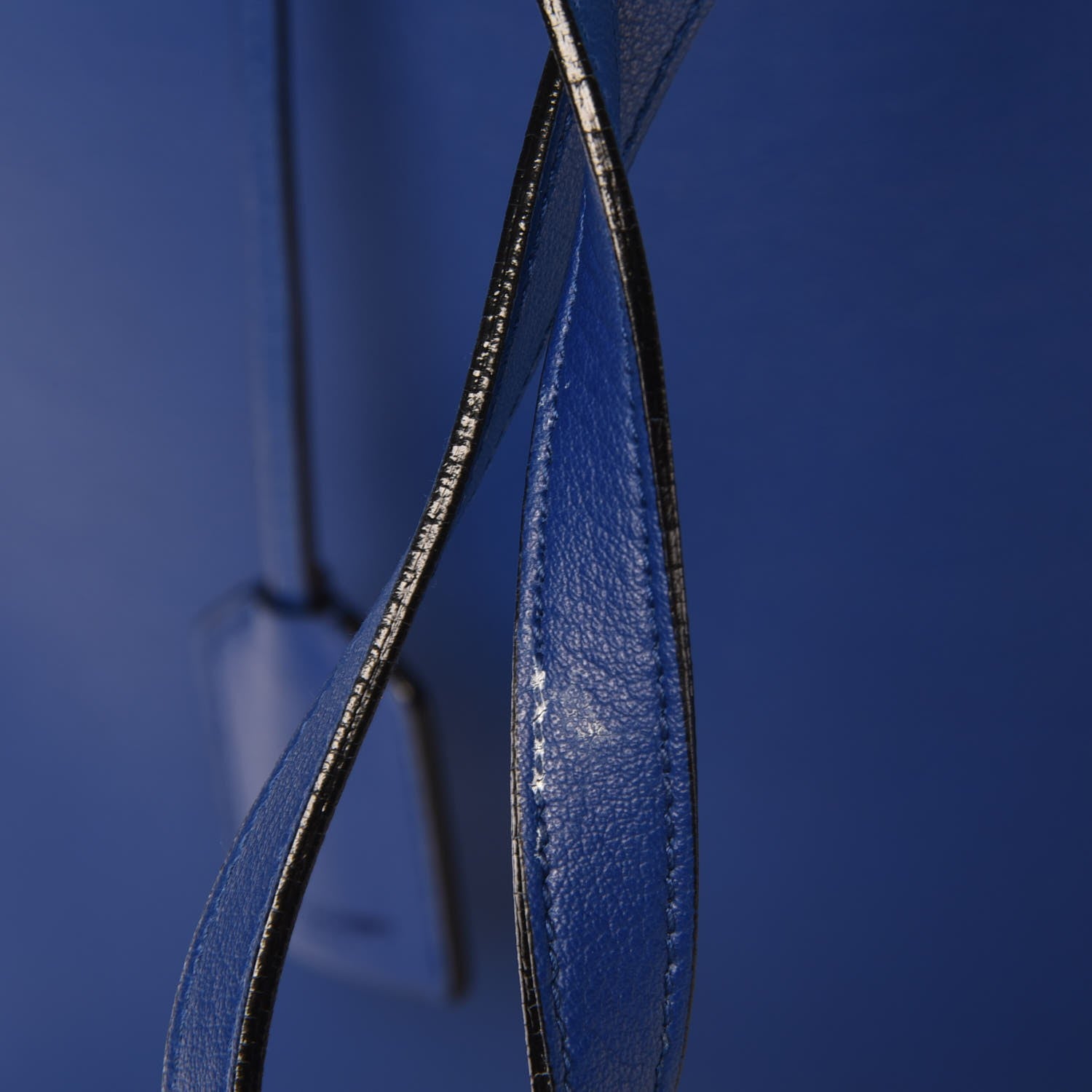 Saint Laurent Calfskin Large Shopping Tote Ultramarine 9 of 9