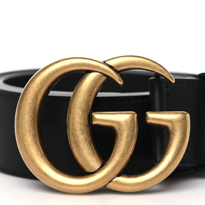 Gucci Calfskin Double G 40mm Belt 80 32 Black 2 of 6