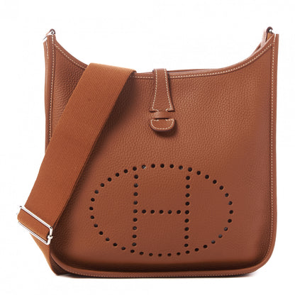 Hermes Taurillon Clemence Evelyne III PM Gold 1 of 9