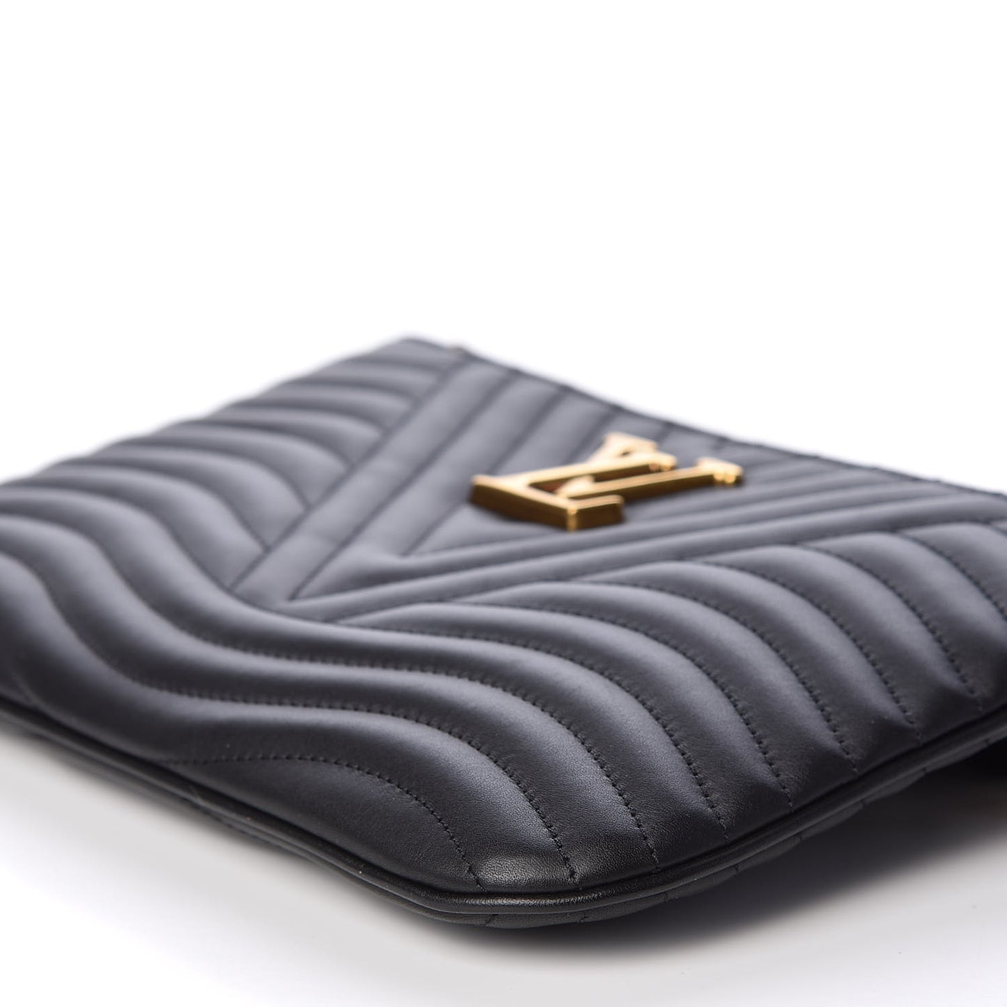 Calfskin New Wave Zipped Pochette Black