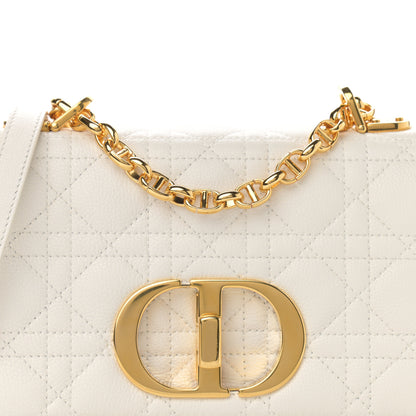 Christian Dior Lambskin Cannage Small Caro Bag Ivory 8 of 10