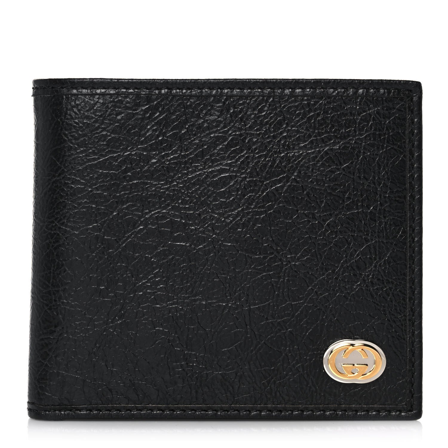 Gucci Fluffy Calfskin Morpheus Bi-Fold Wallet Black 1 of 8