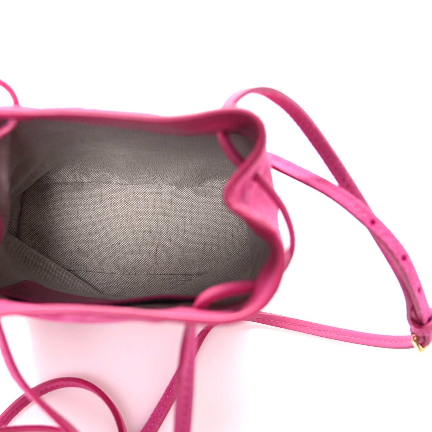 Miu Miu Camoscio Mini Drawstring Bag Fuxia 5 of 10