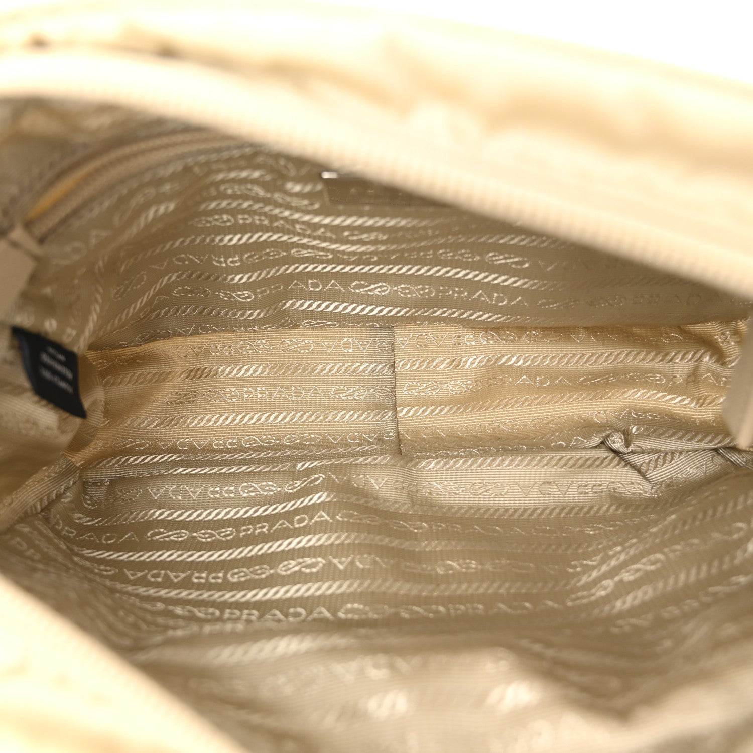 Prada Re-Nylon Vela Saffiano Pocket Double Zip Shoulder Bag Deserto 5 of 10