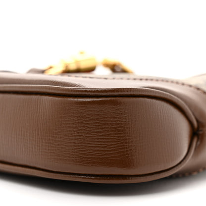 Gucci GG Supreme Monogram Azalea Calfskin Web Mini Jackie 1961 Hobo Beige Ebony Brown Sugar 10 of 11