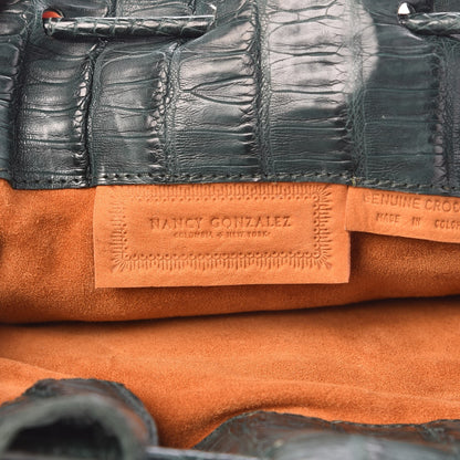 Nancy Gonzalez Crocodile Satchel Green 6 of 7